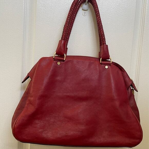 Cole Haan satchel red two toned leather - Picture 11 of 12